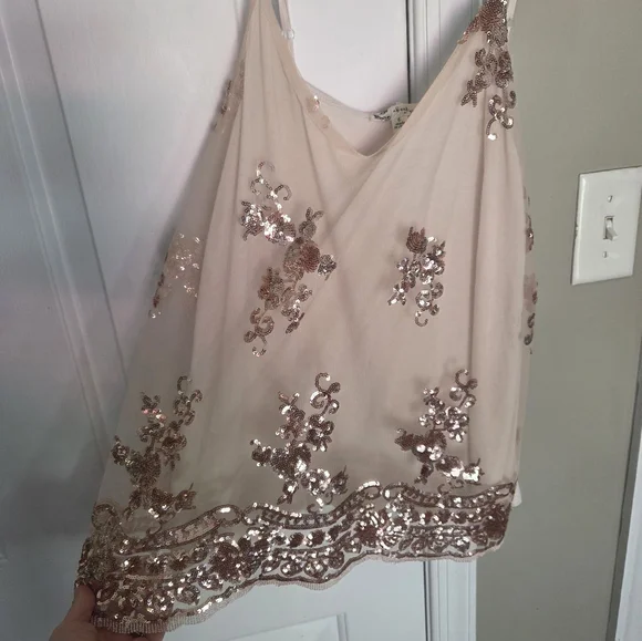 About A Girl Pink Embellished Sleeveless Camisole - Picture 3 of 7